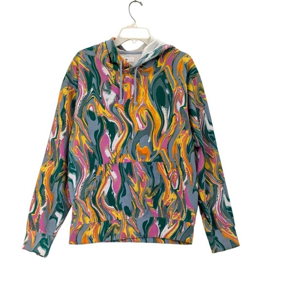 BP Hoodie Unisex Size M Pullover Swirl Marble Abstract Streetwear Athleisure 90s - Picture 1 of 11